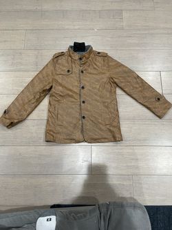 Brown Jacket – Faux Leather & Shearling Lined (Men’s Size M)