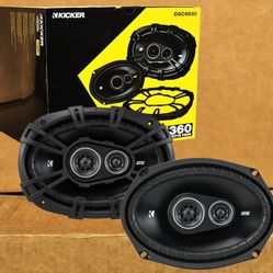 Kicker 43DSC69304 Car Speaker Set DS Series 6x9 Inch 3-Way Coaxial System DSC690 360 Watts 43DSC69304 🚨 No Credit Needed🚨 Payment Options Available 