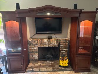 Wooden entertainment center