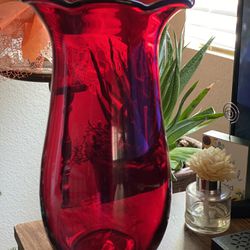 Large Red Vase 