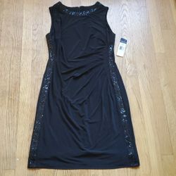 NWT LBD Chaps sequin cocktail dress