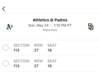 A’s @ Padres