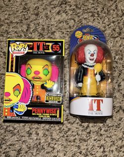 It (1990) - Pennywise Blacklight Pop! Vinyl Figure Damaged W/ Body Knocker