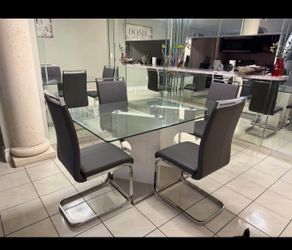complete dining table set with 4 chairs