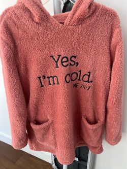 Fluffy Hoodie size medium peach color
