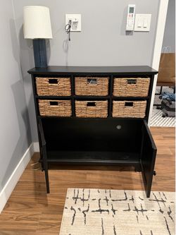 Dresser with pull out bins