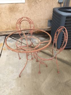 Rod iron bistro set