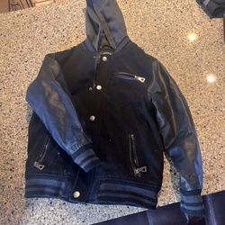 Boys Black Leather Jacket 