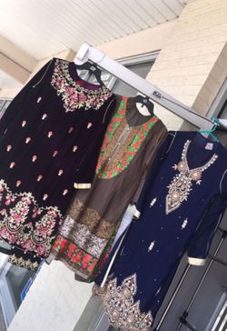 Paki/Indian 3pc suits are available size are available small, M large and XL