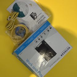 Netgear N300 Wireless Router With Ethernet Cable, Power Adapter And CDuserguide