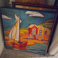 2 Large Wood Wall Decorations From Shore Decor