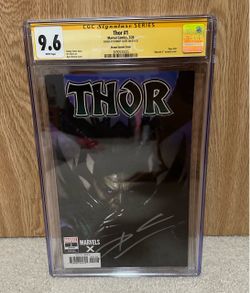 Thor #1 CGC 9.6 Signed Donny Cates Marvels X Variant comic book