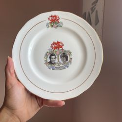 Queen Anne Bone Chine A 97 Marriage Plate 7/29/81 Prince Wales & Lady Diana 