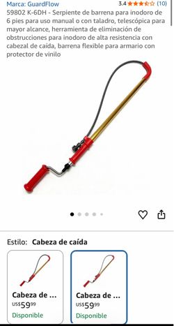 GuardFlow 6-Foot Toilet Auger Snake
