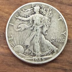 1945 Silver Walking Liberty Half Dollar
