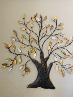 Large Ornate Metal Whispering Tree.  