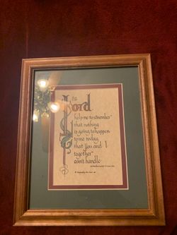 Vintage 1980 framed preachers prayer