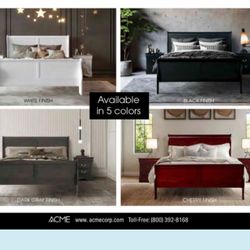 Brand New Bedroom Set In Stock In Five Color 