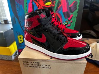 Air Jordan 1 Retro High “Patent Bred” 9.5M