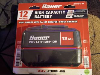 BAUER 20V 12 Ah High-Capacity Lithium-Ion Battery