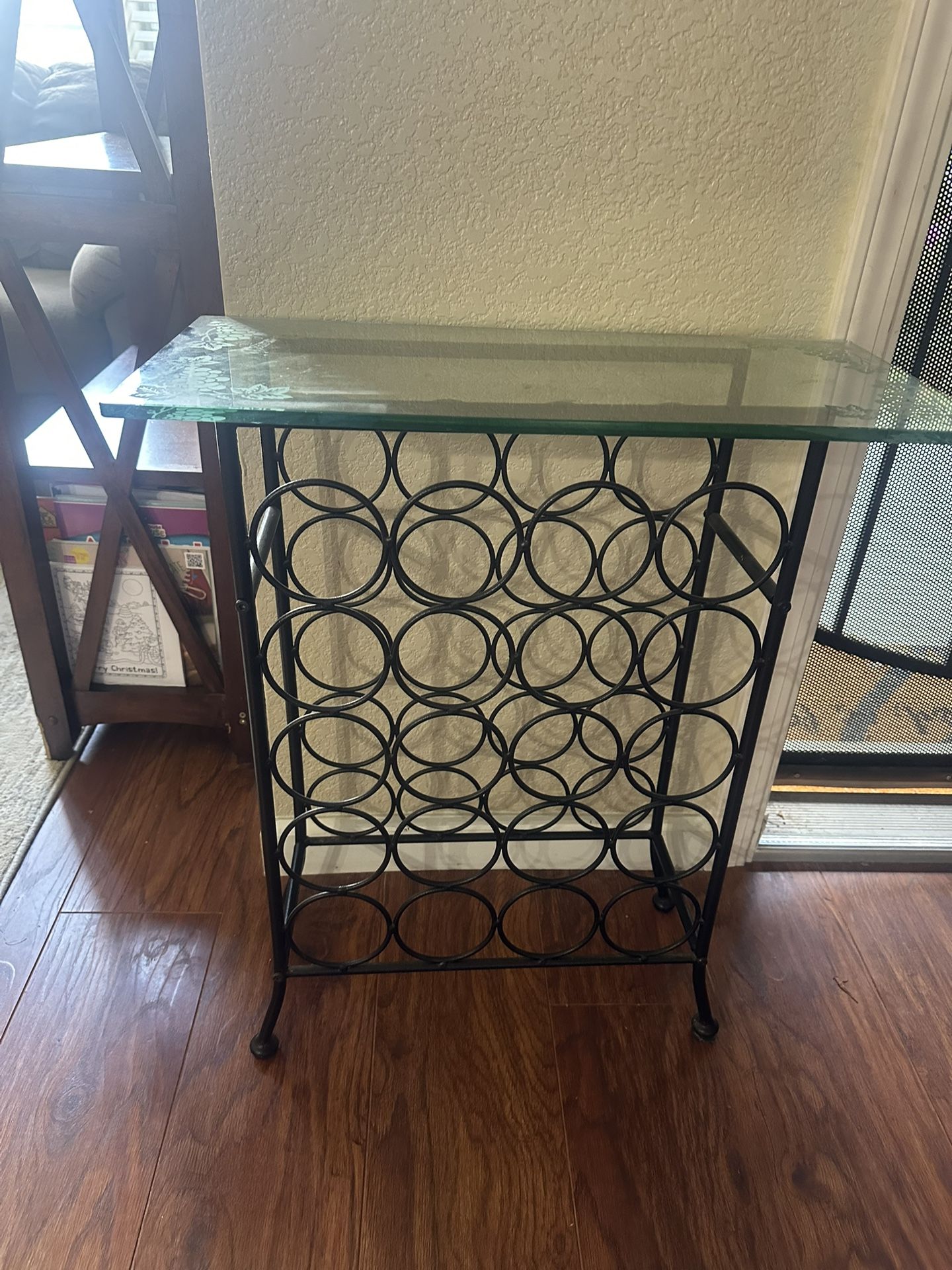 Wine Rack With A Glass Top