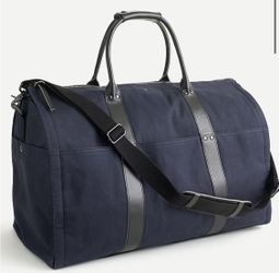 J. Crew Garment Bag Duffel - Navy Canvas