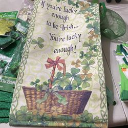 St. Patrick’s Day canvas banner