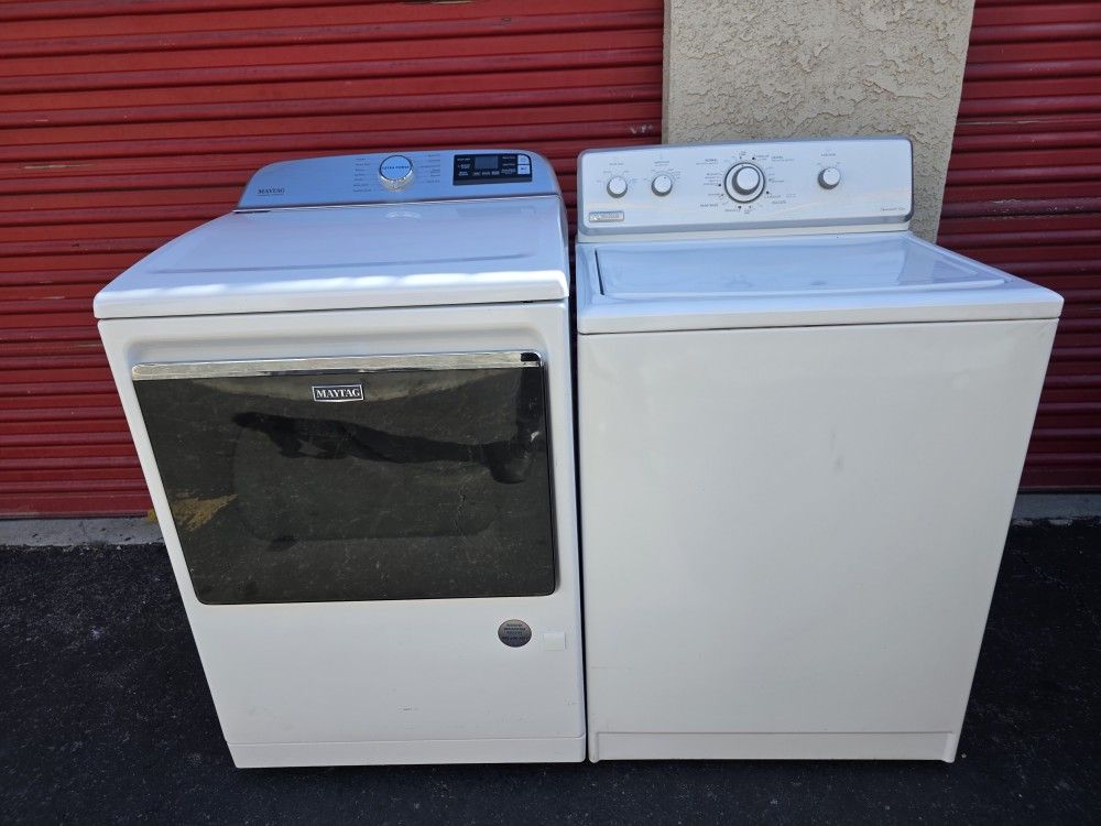 SET MAYTAG WHASER AND GAS DRYER TOP LOADER