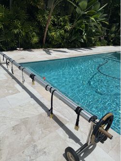 Pool Cover Reel Set -18 feet