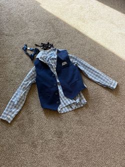 Boys Dress Shirt, Vest, and Bow Tie Set