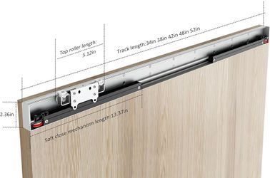 DIYHD 48" Concealed Sliding Barn Door Hardware