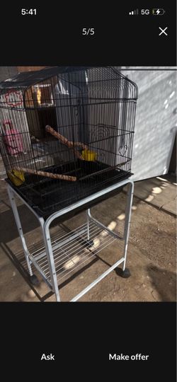 Bird Cage with Rolling Stand