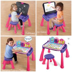 VTech Touch & Learn Activity Desk Deluxe-Pink