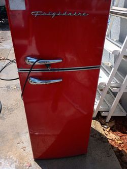 Red refrigerator