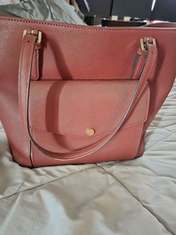 Michael Khors Saffiano Leather Tote Bag with Gold Hardware