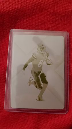 Antonio brown 2016 elite football 1of 1 yellow plate card