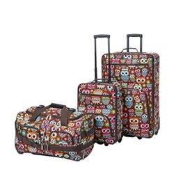Owl Rockland 3 Piece Luggage Set 20", 22" And 28"