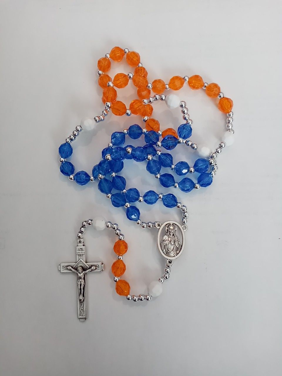 NFL Colored Beaded Rosary - BRONCOS