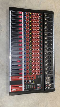 Audio Mixer 16 Channel Bluetooth Live Studio LED Display Professional USB Mixing Console with 3-Band EQ Sound Board Console DJ Studio Audio Mixer for