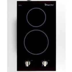 New 12 in. Radiant Electric Ceramic Glass Cooktop Black with 2 Burner Elements Dual Radiant Burner