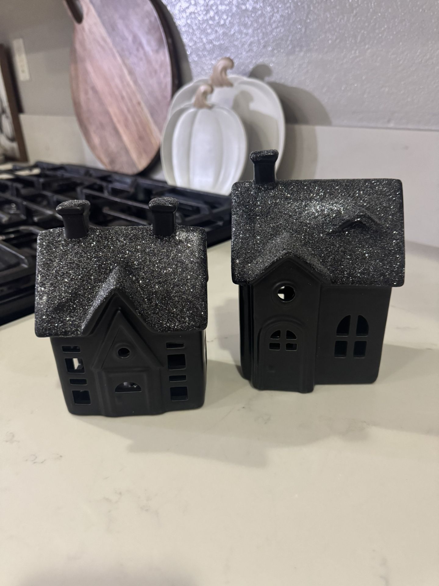 Glittery Halloween Houses 