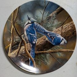 1985 Edwin M. Knowles limited edition "The Blue Jay" Plate, Like New, Vintage