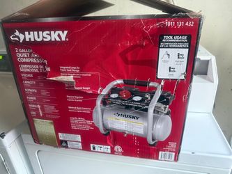Husky 2 Gal. 135 PSI Portable Electric Oil-Free Quiet Jobsite Air Compressor with Dual Pressure Gauges and 1-Quick Coupler new
