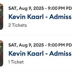 Kevin Kaarl Tickets