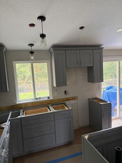 Grey Cabinets, Free Estimate And Measurements 