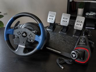 Thrustmaster Racing Sim Setup — Wheel + 3 Pedals + Shifter + Cables
