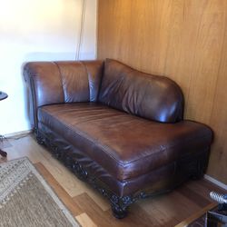Genuine Leather Chaise Lounge