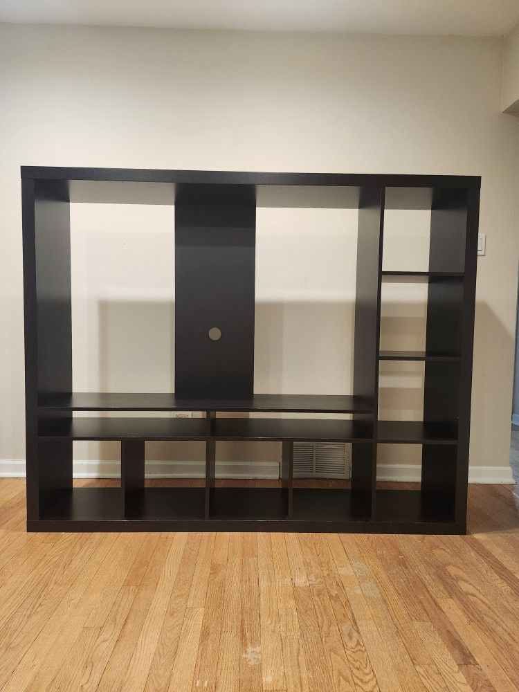 ** Black TV Stand And Media Storage Enterntainment Center Fits Many TV Sizes**