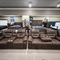 Beautiful Reclining Sofa And Love Seat Combo Now Only $2099.00!!