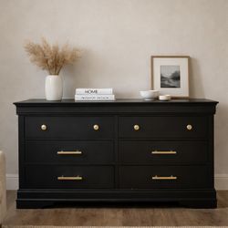 Black Six Drawer Dresser 